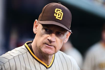 Aug 13, 2022; Washington, District of Columbia, USA; San Diego Padres third base coach Matt Williams (18) stands in the dugout during the first inning against the Washington Nationals  at Nationals Park. Mandatory Credit: Tommy Gilligan-USA TODAY Sports