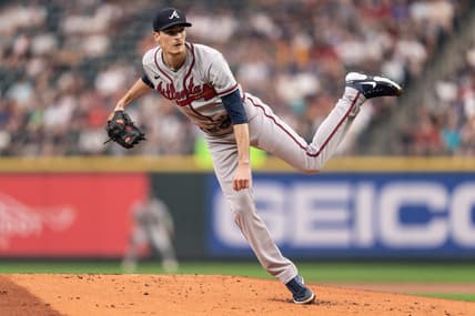 Sep 10, 2022; Seattle, Washington, USA; Atlanta Braves starter Max Fried (54) delivers a pitch against the Seattle Mariners at T-Mobile Park. Mandatory Credit: Stephen Brashear-USA TODAY Sports