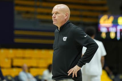 Dec 10, 2022; Berkeley, California, USA; Butler Bulldogs assistant coach Kevin Kuwik stands on the court before the game against the California Golden Bears at Haas Pavilion. Mandatory Credit: Darren Yamashita-USA TODAY Sports