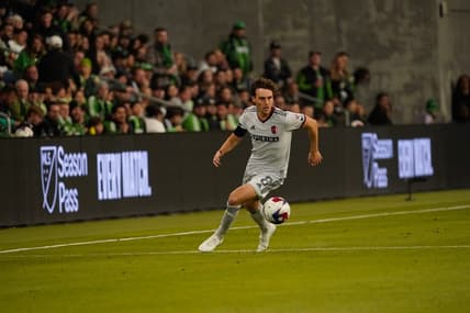 Feb 25, 2023; Austin, Texas, USA; View of the Apple TV+ LED boards during the match between Austin FC and St Louis CITY SC at Q2 Stadium. Mandatory Credit: Scott Wachter-USA TODAY Sports