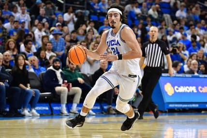 Mar 2, 2023; Los Angeles, California, USA; UCLA Bruins guard Jaime Jaquez Jr. (24) moves to the basket against the Arizona State Sun Devils during the second half at Pauley Pavilion. Mandatory Credit: Gary A. Vasquez-USA TODAY Sports
