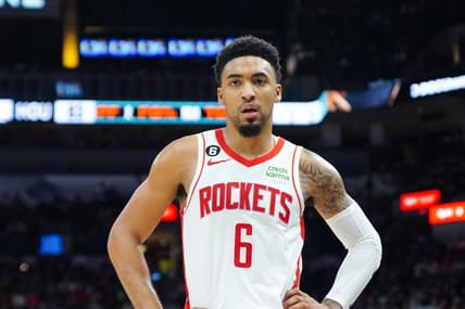Mar 4, 2023; San Antonio, Texas, USA;  Houston Rockets forward KJ Martin (6) during the second half of a game against the San Antonio Spurs at the AT&T Center. Mandatory Credit: Aaron Meullion-USA TODAY Sports