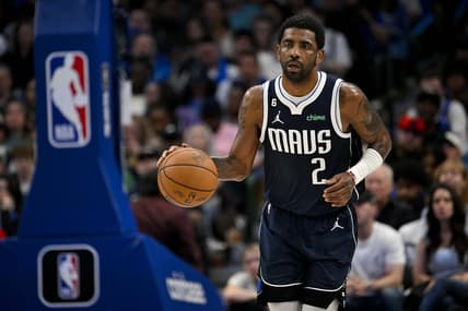Mar 5, 2023; Dallas, Texas, USA; Dallas Mavericks guard Kyrie Irving (2) in action during the game between the Dallas Mavericks and the Phoenix Suns at the American Airlines Center. Mandatory Credit: Jerome Miron-USA TODAY Sports