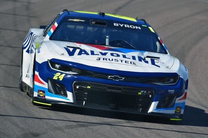 Mar 12, 2023; Avondale, Arizona, USA; NASCAR Cup Series driver William Byron (24) during the United Rentals Work United 500 at Phoenix Raceway. Mandatory Credit: Gary A. Vasquez-USA TODAY Sports