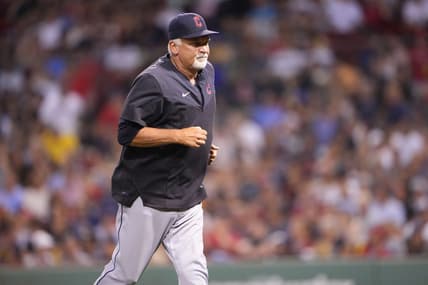 Jul 25, 2022; Boston, Massachusetts, USA; Cleveland Guardians pitching coach Carl Willis (51) returns to the dugout after making a mound visit during the fourth inning against the Boston Red Sox at Fenway Park. Mandatory Credit: Gregory Fisher-USA TODAY Sports