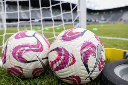 Apr 1, 2023; Louisville, Kentucky, USA; General view of balls in the stadium before the game between Washington Spirit and Racing Louisville FC at Lynn Family Stadium. Mandatory Credit: EM Dash-USA TODAY Sports