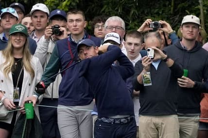 Apr 3, 2023; Augusta, Georgia, USA; Rory McIlroy tees off on the 14th hole during a practice round for The Masters golf tournament at Augusta National Golf Club. Mandatory Credit: Michael Madrid-USA TODAY Network

Pga The Masters Practice Round