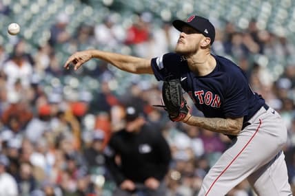 Apr 8, 2023; Detroit, Michigan, USA;  Boston Red Sox relief pitcher Tanner Houck (89) pitches in the first inning against the Detroit Tigers at Comerica Park. Mandatory Credit: Rick Osentoski-USA TODAY Sports