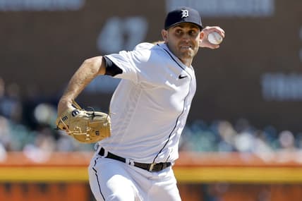 Apr 9, 2023; Detroit, Michigan, USA; Detroit Tigers starting pitcher Matthew Boyd (48) pitches in the fifth inning against the Boston Red Sox at Comerica Park. Mandatory Credit: Rick Osentoski-USA TODAY Sports