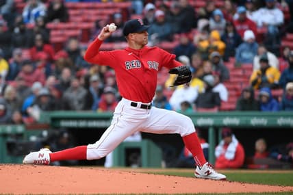 Apr 5, 2023; Boston, Massachusetts, USA; Boston Red Sox starting pitcher Corey Kluber (28) pitches against the Pittsburgh Pirates at Fenway Park. Mandatory Credit: Eric Canha-USA TODAY Sports
