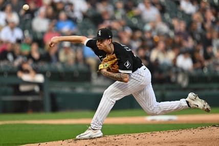 Apr 14, 2023; Chicago, Illinois, USA;  Chicago White Sox pitcher Mike Clevinger (52) pitches in the second inning against the Baltimore Orioles at Guaranteed Rate Field. Mandatory Credit: Jamie Sabau-USA TODAY Sports