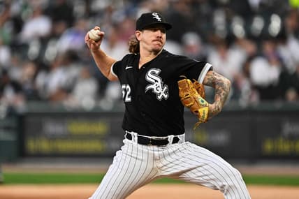 Apr 14, 2023; Chicago, Illinois, USA;  Chicago White Sox pitcher Mike Clevinger (52) pitches against the Baltimore Orioles at Guaranteed Rate Field. Mandatory Credit: Jamie Sabau-USA TODAY Sports