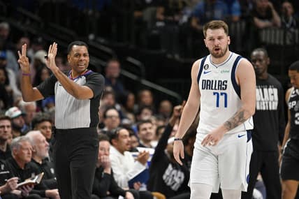 Dallas Mavericks guard Luka Doncic (77) and Timberwolves forward Karl-Anthony Towns are the headliners in the 2023 NBA Abu Dhabi Games. Mandatory Credit: Jerome Miron-USA TODAY Sports