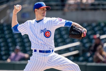 Kyle Hendricks pitches for the Iowa Cubs during a game against Louisville at Principal Park, Thursday, April 27, 2023.

Hendricks3 Jpg