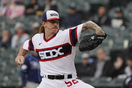 Apr 30, 2023; Chicago, Illinois, USA; Chicago White Sox starting pitcher Mike Clevinger (52) throws a pitch against the Tampa Bay Rays during the first inning at Guaranteed Rate Field. Mandatory Credit: David Banks-USA TODAY Sports