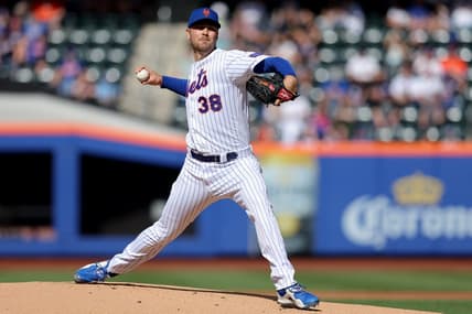 May 6, 2023; New York City, New York, USA; New York Mets starting pitcher Tylor Megill (38) pitches against the Colorado Rockies during the first inning at Citi Field. Mandatory Credit: Brad Penner-USA TODAY Sports