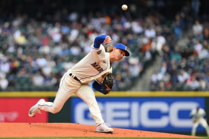 May 7, 2023; Seattle, Washington, USA; Seattle Mariners starting pitcher Bryce Miller (50) throws a pitch against the Houston Astros during the first inning at T-Mobile Park. Mandatory Credit: Steven Bisig-USA TODAY Sports