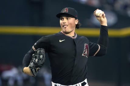 May 11, 2023; Phoenix, Arizona, USA; Arizona Diamondbacks starting pitcher Tommy Henry (47) throws against the San Francisco Giants in the first inning at Chase Field. Mandatory Credit: Rick Scuteri-USA TODAY Sports