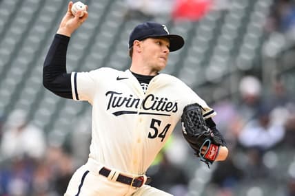 Apr 30, 2023; Minneapolis, Minnesota, USA; Minnesota Twins starting pitcher Sonny Gray (54) in action against the Kansas City Royals at Target Field. Mandatory Credit: Jeffrey Becker-USA TODAY Sports