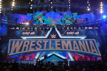 Apr 3, 2022; Arlington, TX, USA; A general view prior to WrestleMania at AT&T Stadium. Mandatory Credit: Joe Camporeale-USA TODAY Sports
