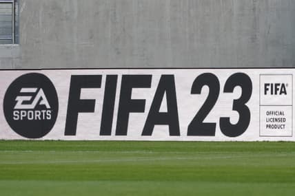 Mar 25, 2023; San Diego, California, USA; Branding of FIFA is seen  at Snapdragon Stadium. Mandatory Credit: Michael Madrid-USA TODAY Sports