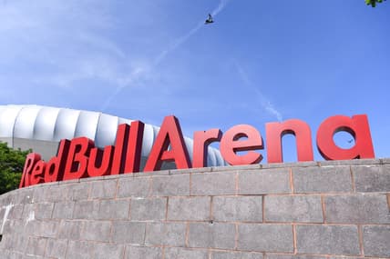 May 14, 2023; Harrison, New Jersey, USA;  A general view of the signage outside Red Bull Arena prior to the match between New Jersey/New York Gotham FC and Orlando Pride. Mandatory Credit: Jonathan Jones-USA TODAY Sports
