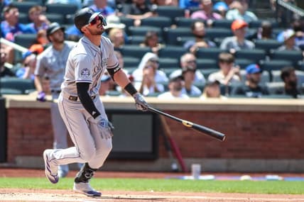 May 7, 2023; New York City, New York, USA;  Colorado Rockies right fielder Kris Bryant (23) at Citi Field. Mandatory Credit: Wendell Cruz-USA TODAY Sports
