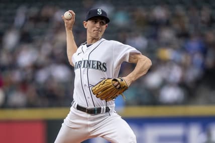 May 31, 2023; Seattle, Washington, USA;  Seattle Mariners starter George Kirby (68) delivers a pitch during the second inning against the New York Yankees at T-Mobile Park. Mandatory Credit: Stephen Brashear-USA TODAY Sports