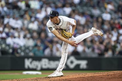 May 31, 2023; Seattle, Washington, USA; Seattle Mariners starter George Kirby (68) delivers a pitch during the fifth inning against the New York Yankees at T-Mobile Park. Mandatory Credit: Stephen Brashear-USA TODAY Sports