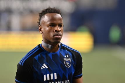 May 31, 2023; Seattle, Washington, USA; San Jose Earthquakes forward Jeremy Ebobisse (11) walks off the field after the game against the Seattle Sounders at Lumen Field. Mandatory Credit: Steven Bisig-USA TODAY Sports