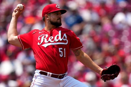 Jun 8, 2023; Cincinnati, Ohio, USA; Cincinnati Reds starting pitcher Graham Ashcraft (51) delivers in the first inning of against the Los Angeles Dodgers at Great American Ball Park. Mandatory Credit: Kareem Elgazzar-USA TODAY Sports