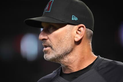 Jun 14, 2023; Phoenix, Arizona, USA; Arizona Diamondbacks manager Torey Lovullo (17) looks on against the Philadelphia Phillies during the third inning at Chase Field. Mandatory Credit: Joe Camporeale-USA TODAY Sports