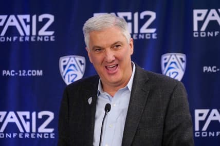Oct 26, 2022; San Francisco, CA, USA; Pac-12 commissioner George Kliavkoff during Pac-12 Media Day at Pac-12 Network Studios. Mandatory Credit: Kirby Lee-USA TODAY Sports