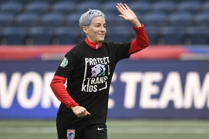Jun 10, 2023; Seattle, Washington, USA; OL Reign forward Megan Rapinoe (15) is seen before the game against the Kansas City Current at Lumen Field. Mandatory Credit: Michael Thomas Shroyer-USA TODAY Sports