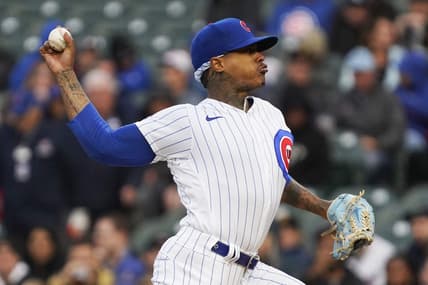 Jun 15, 2023; Chicago, Illinois, USA; Chicago Cubs starting pitcher Marcus Stroman (0) throws against the Pittsburgh Pirates during the first inning at Wrigley Field. Mandatory Credit: David Banks-USA TODAY Sports