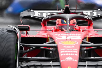 Jun 17, 2023; Montreal, Quebec, CAN; Ferrari driver Charles Leclerc (MON) races during the qualifying session of the Canadian Grand Prix at Circuit Gilles Villeneuve. Mandatory Credit: David Kirouac-USA TODAY Sports