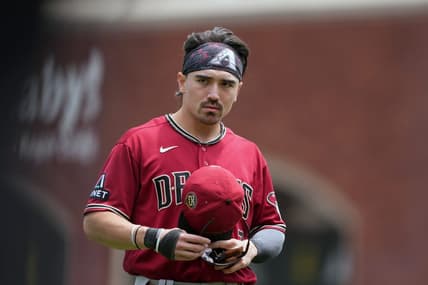 Jun 25, 2023; San Francisco, California, USA; Arizona Diamondbacks left fielder Corbin Carroll (7) before the game against the San Francisco Giants at Oracle Park. Mandatory Credit: Darren Yamashita-USA TODAY Sports