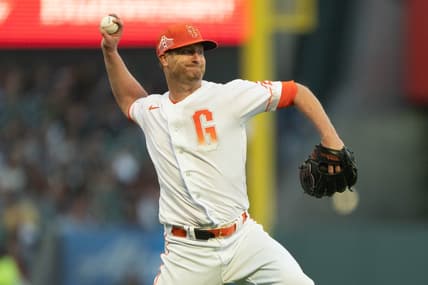 Jul 25, 2023; San Francisco, California, USA; San Francisco Giants starting pitcher Alex Cobb (38) throws to first base during the fifth inning against the Oakland Athletics at Oracle Park. Mandatory Credit: Stan Szeto-USA TODAY Sports