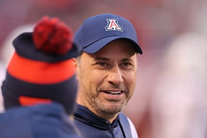Arizona Wildcats head coach Jedd Fisch is not taking Northern Arizona lightly after losing to the FCS program in 2021. Mandatory Credit: Rob Gray-USA TODAY Sports