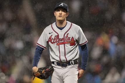 Apr 28, 2023; New York City, New York, USA; Atlanta Braves starting pitcher Max Fried (54) walks off the field after the bottom of the fourth inning against the New York Mets at Citi Field. Mandatory Credit: Vincent Carchietta-USA TODAY Sports