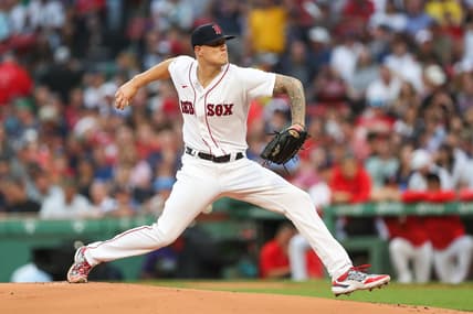 Jun 16, 2023; Boston, Massachusetts, USA; Boston Red Sox starting pitcher Tanner Houck (89) throws a pitch during the first inning against the New York Yankees at Fenway Park. Mandatory Credit: Paul Rutherford-USA TODAY Sports