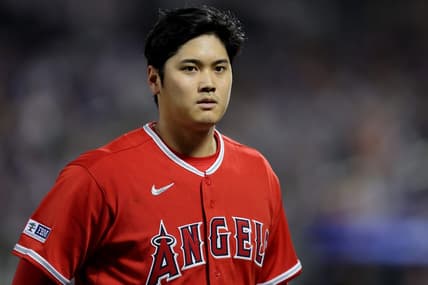 Aug 25, 2023; New York City, New York, USA; Los Angeles Angels designated hitter Shohei Ohtani (17) walks off the field after the top of the fifth inning against the New York Mets at Citi Field. Mandatory Credit: Brad Penner-USA TODAY Sports