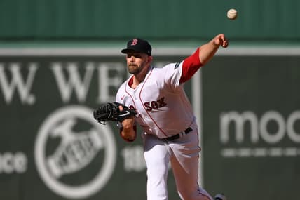 Aug 26, 2023; Boston, Massachusetts, USA;  Boston Red Sox starting pitcher James Paxton (65) pitches during the first inning against the Los Angeles Dodgers at Fenway Park. Mandatory Credit: Bob DeChiara-USA TODAY Sports