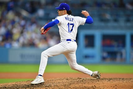 Jul 29, 2023; Los Angeles, California, USA; Los Angeles Dodgers relief pitcher Joe Kelly (17) throws against the Cincinnati Reds during the sixth inning at Dodger Stadium. Mandatory Credit: Gary A. Vasquez-USA TODAY Sports