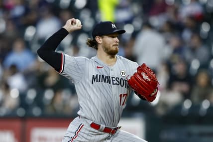 Sep 15, 2023; Chicago, Illinois, USA; Minnesota Twins starting pitcher Bailey Ober (17) delivers a pitch against the Chicago White Sox during the first inning at Guaranteed Rate Field. Mandatory Credit: Kamil Krzaczynski-USA TODAY Sports
