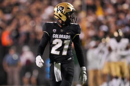 Sep 16, 2023; Boulder, Colorado, USA; Colorado Buffaloes safety Shilo Sanders (21) looks on during the fourth quarter against the Colorado State Rams at Folsom Field. Mandatory Credit: Andrew Wevers-USA TODAY Sports