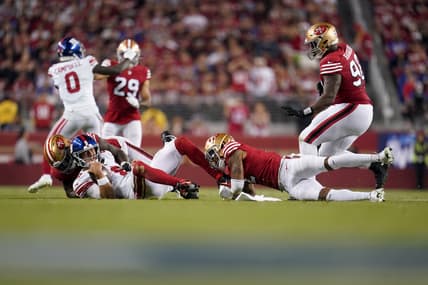 New York Giants Daniel Jones against the San Francisco 49ers