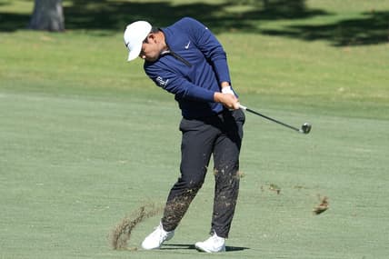 Oct 12, 2023; Las Vegas, Nevada, USA; Tom Kim hits from the fairway on the first hole during the first round of the Shriners Children's Open golf tournament at TPC Summerlin. Mandatory Credit: Ray Acevedo-USA TODAY Sports