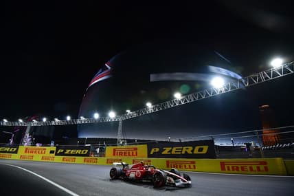 Nov 16, 2023; Las Vegas, Nevada, USA;  Scuderia Ferrari driver Carlos Sainz Jr. of Spain (55) during free practice at Las Vegas Strip Circuit. Mandatory Credit: Gary A. Vasquez-USA TODAY Sports