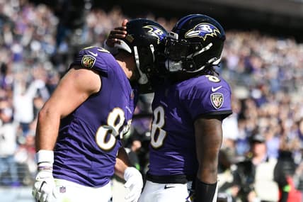 Baltimore Ravens' Lamar Jackson, Mark Andrews